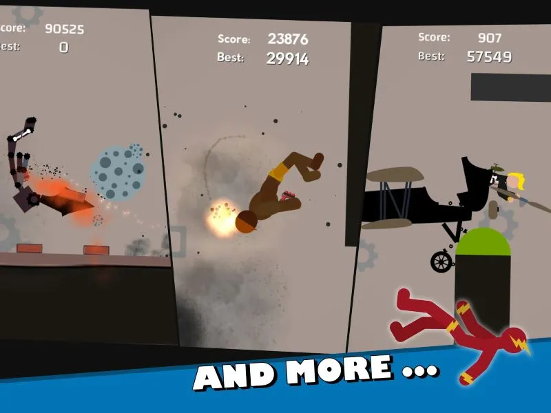 Screenshot of Dismount Infinity showcasing the variety of characters available.