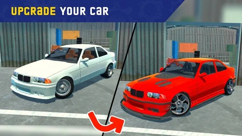 Screenshot of My First Summer Car gameplay showcasing the user interface and in-game store with unlimited money.