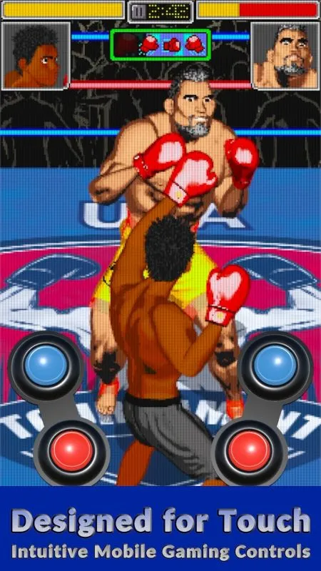 Screenshot of Omega Knockout running on an Android device, showcasing the smooth gameplay experience achieved with the optimized MOD APK.