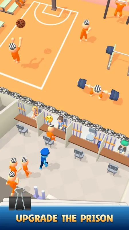 Screenshot of Prison Life showing the prison facilities.