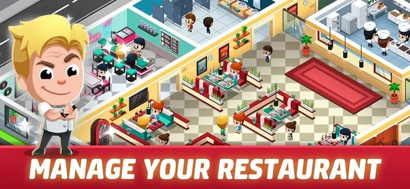 Screenshot of the game showcasing the restaurant customization options.