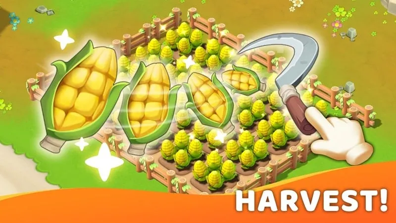 Screenshot of the in-game farm.