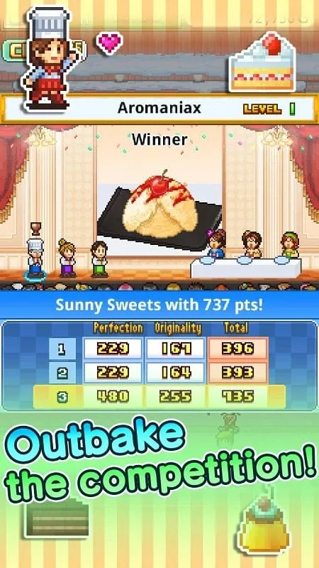 Screenshot of the in-game shop in Bonbon Cakery, highlighting the various items and upgrades available for purchase with in-game currency.