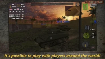 Screenshot of the in-game tank selection screen in Attack on Tank.