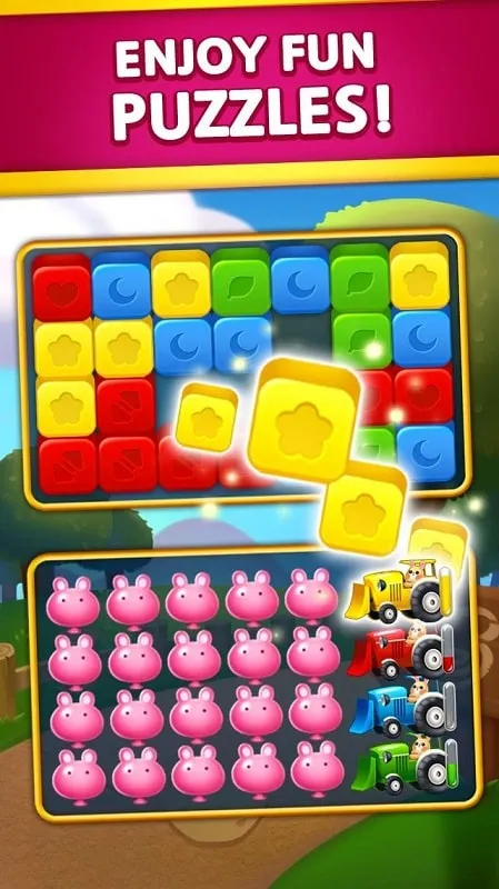 Screenshot of the level selection screen in Bunny Blast, showcasing the variety of challenges.