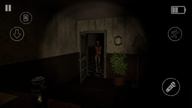 Screenshot of the monster encounter in The Dark Pursuer.