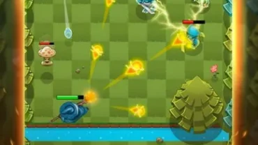 Screenshot of the WizQuest game interface showing the main character in battle.