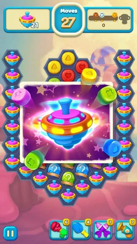 Screenshot of Toy Party Match 3 gameplay on an Android device.