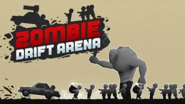 Screenshot of Zombie Drift Arena gameplay.