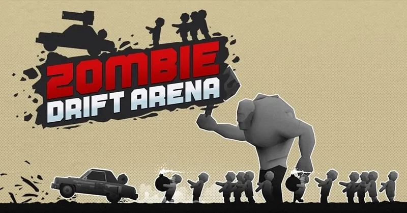 Screenshot of Zombie Drift Arena gameplay.