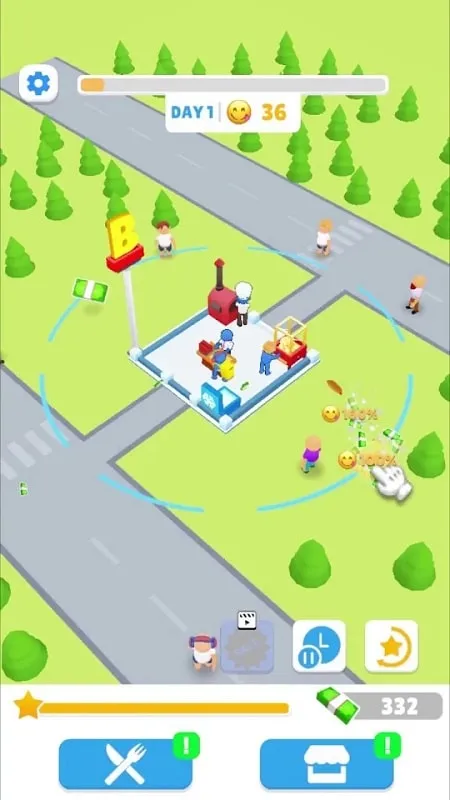 Screenshot showcasing the gameplay of Idle Baker Clicker.