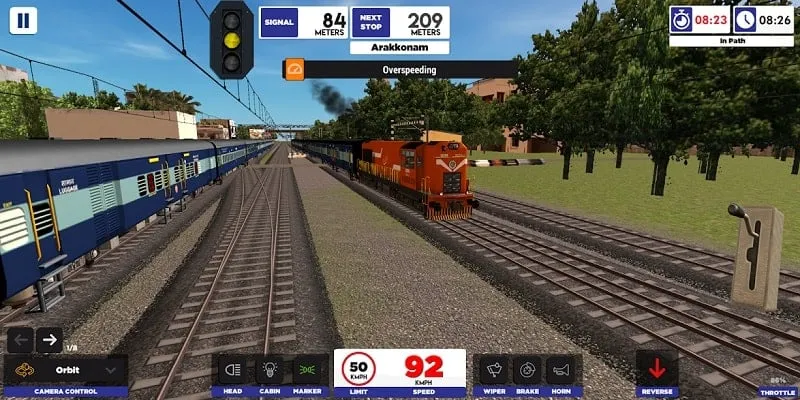 Screenshot showcasing the in-game store in Indian Train Simulator where players can purchase trains and upgrades.