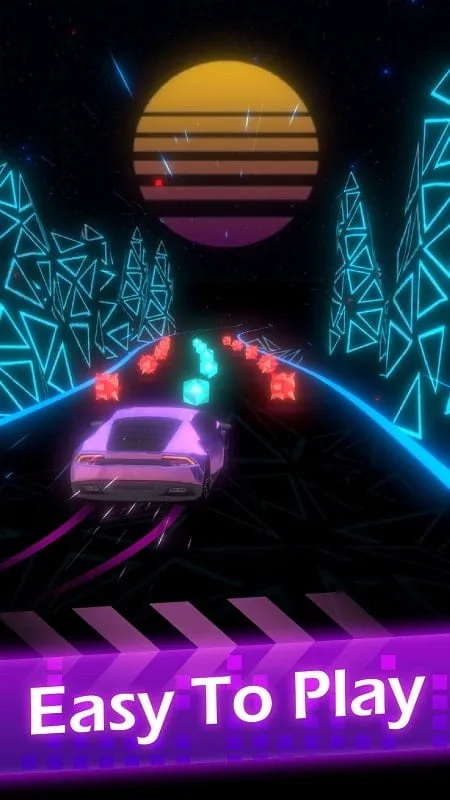 Screenshot showcasing the in-game store where players can use unlimited money to unlock cars and songs.