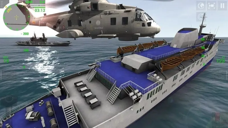 Selecting a mission in the Marina Militare It Navy Sim MOD APK with all features unlocked.