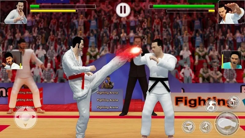 Selecting characters in Karate Fighter.