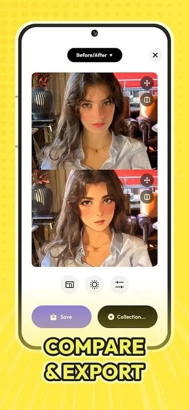 Chia sẻ tác phẩm anime trên mạng xã hội bằng AI Anime Filter mod