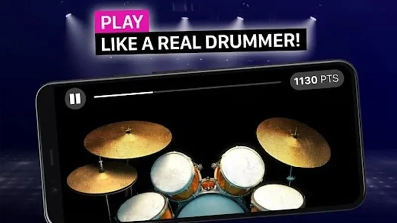 Sharing music created within the Real Drum app.