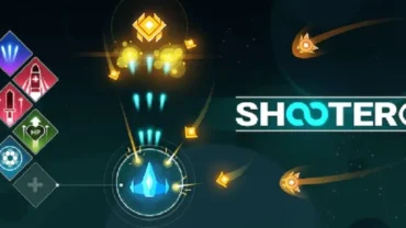 Shootero gameplay on a mobile device.