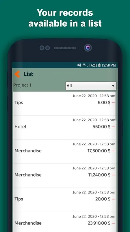 Shopping Expenses mod interface showing premium features