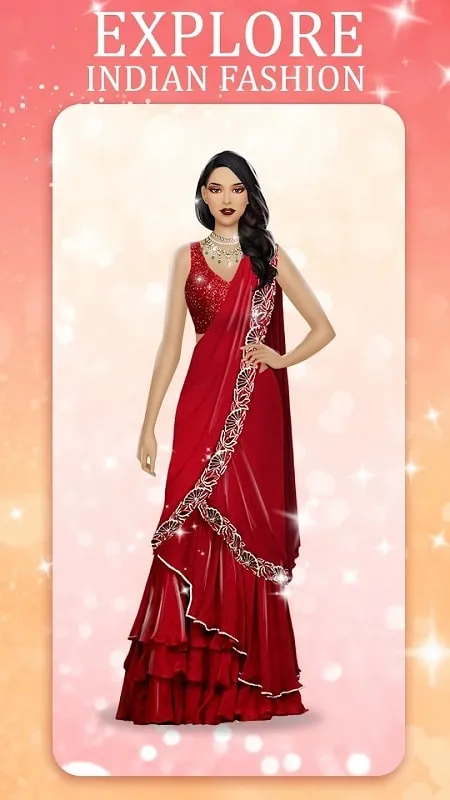 Showcase of diverse clothing options in the Indian Fashion Dressup Stylist game.