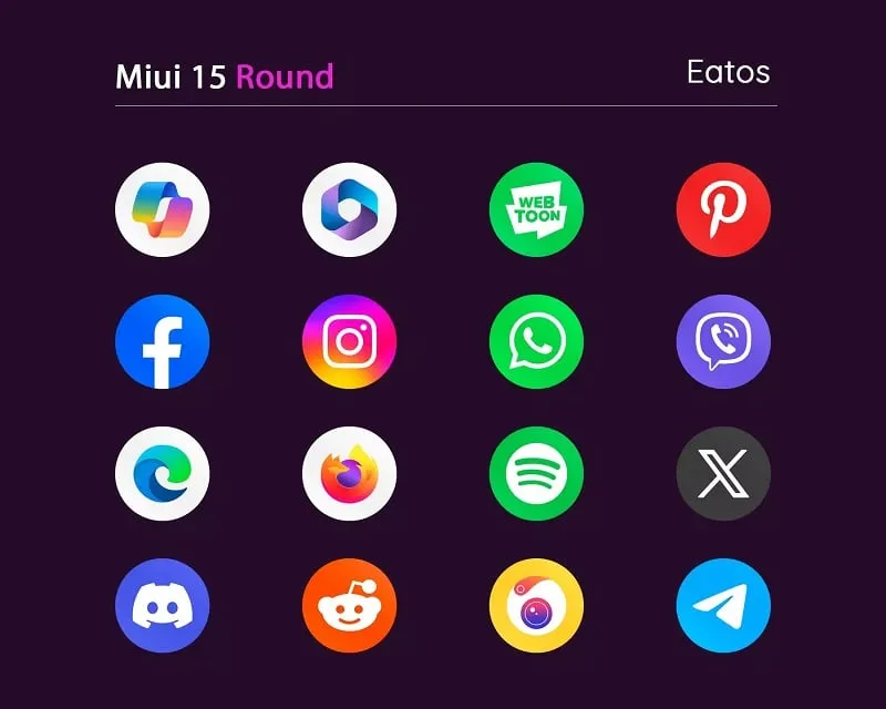 Showcase of Miui 15 icon pack