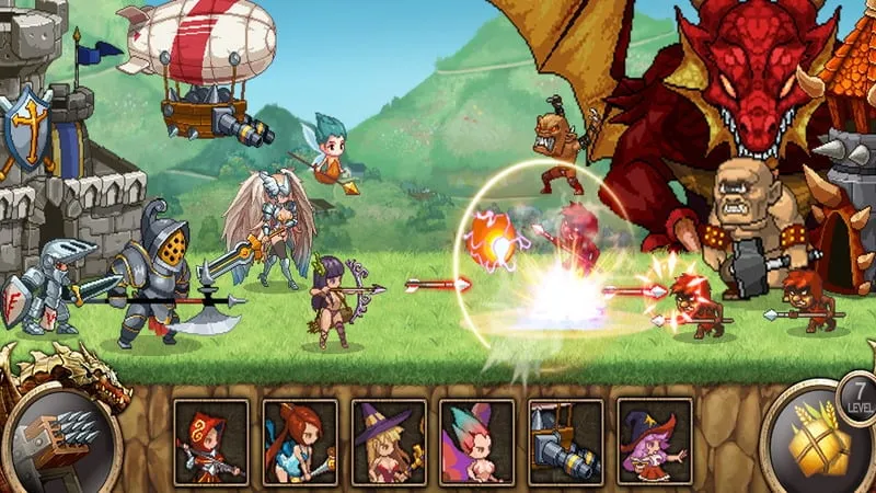 Karakter dan unit yang tersedia di Kingdom Wars.