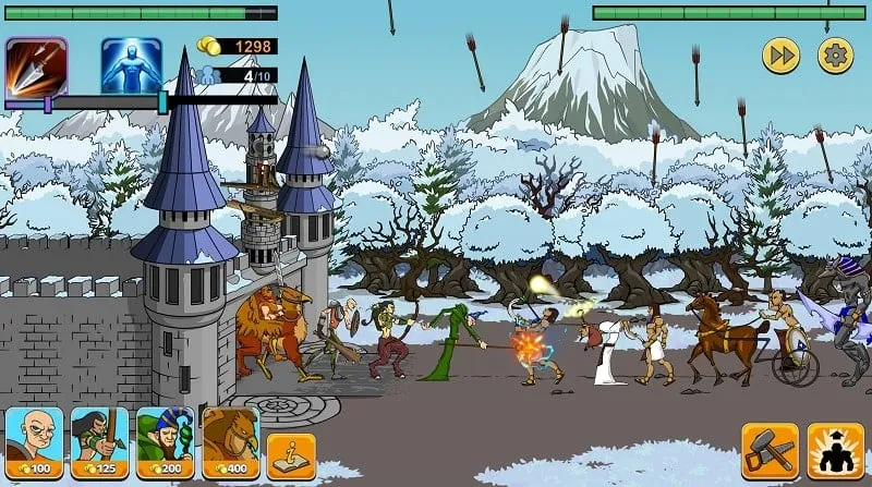 Showcasing an example of a high-intensity battle scene.