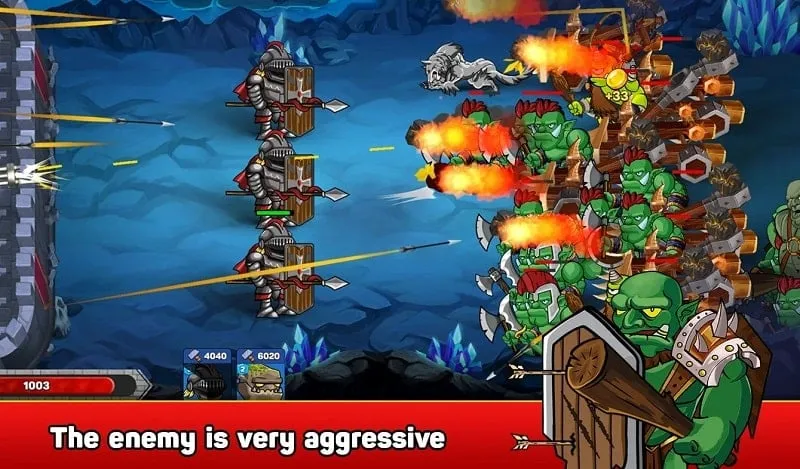 Showcasing the variety of defensive units in Monster Defender.