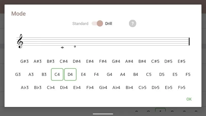 Sight Singing Pro mod levels and exercises