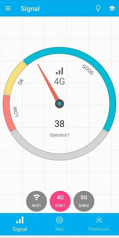 Signal Strength mod interface showing premium features