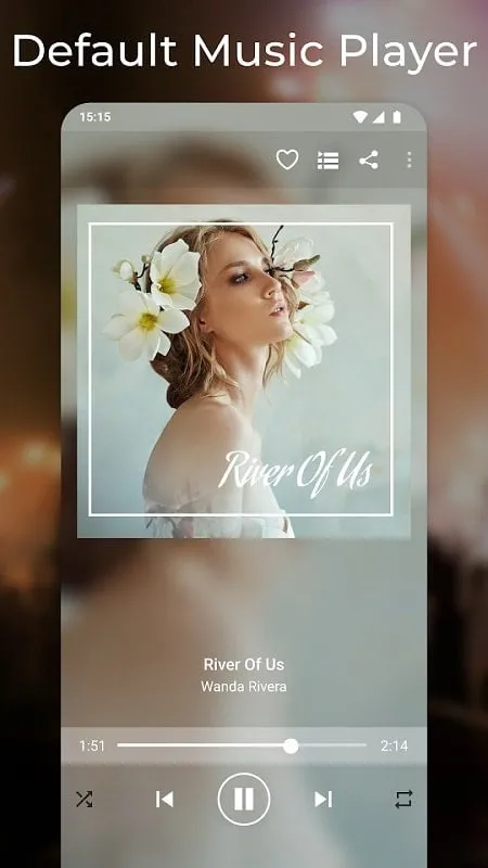 Simple Music Player now playing screen with lock screen controls