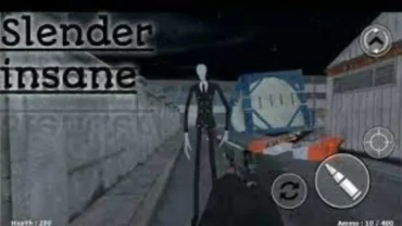 Slender Insane main screen on a mobile device.