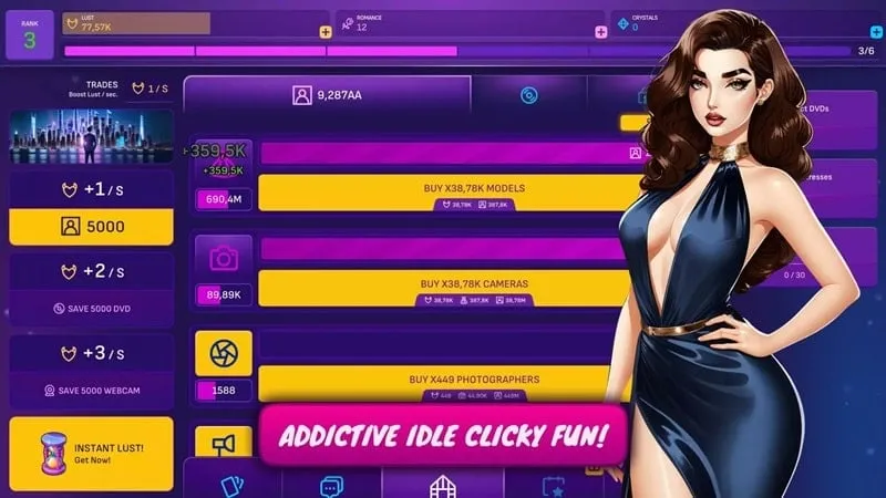 Tampilan game Sluts Inc Mod APK