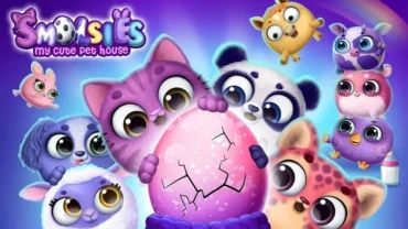 Smolsies main screen showcasing the virtual pets and interactive environment.