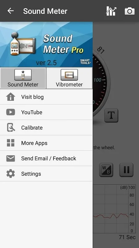 Sound Meter Pro mod settings