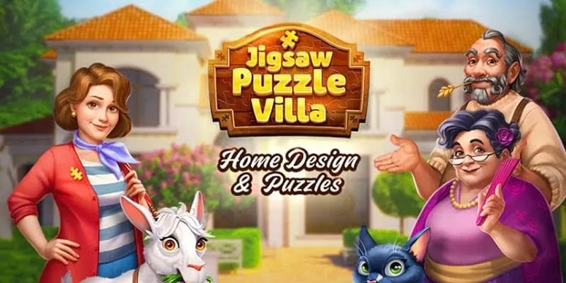 Starting screen of Jigsaw Puzzle Villa.