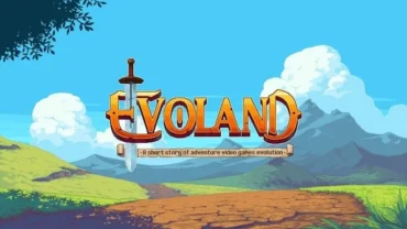 Starting screen of the Evoland game on Android.