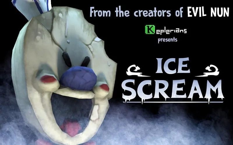 Starting the game Ice Scream 1 on a mobile device.