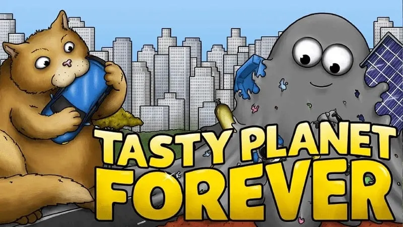 Starting the game Tasty Planet Forever on a mobile device.