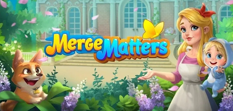 Iniciando el juego Merge Matters en un dispositivo móvil.