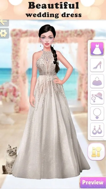 Step-by-step guide demonstrating the installation of the Vlinder Fashion Queen Dress Up mod on an Android smartphone.