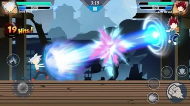 Step-by-step guide demonstrating the installation process of the Stick Shadow Fighter Warriors MOD APK on an Android smartphone.