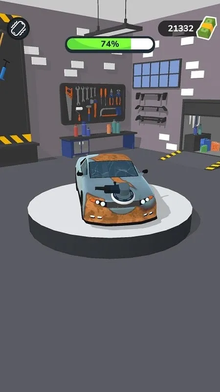 Step-by-step guide showcasing the download and installation process of the Car Master 3D mod on an Android device.