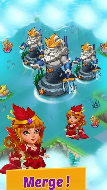 Step-by-step installation guide for the Merge Mermaids MOD APK on an Android device.