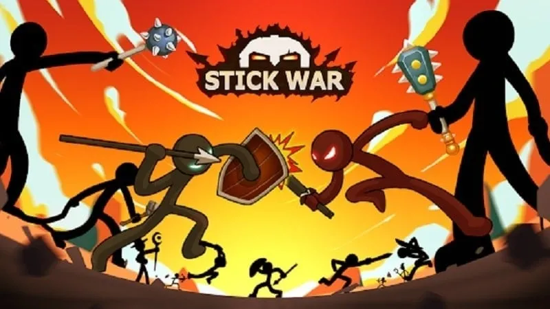 Stick figure army battling in Stick Battle: War of Legions.