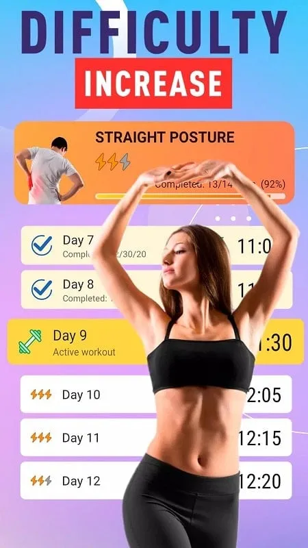 Straight Posture user interface and settings