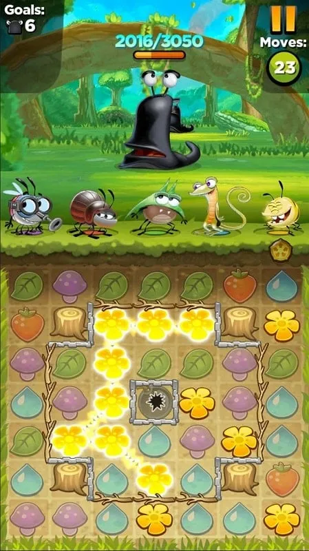 Strategic gameplay and puzzle-solving in Best Fiends.