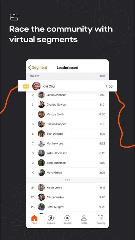 Strava Premium features unlocked in the mod