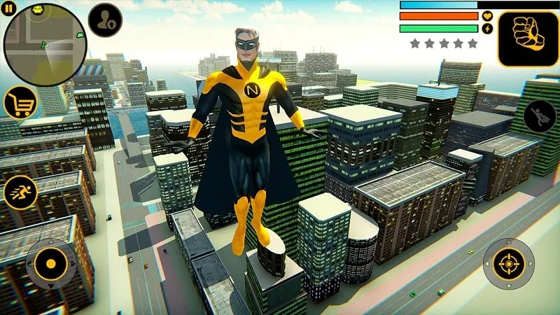 Successful installation of the Naxeex Superhero MOD APK.