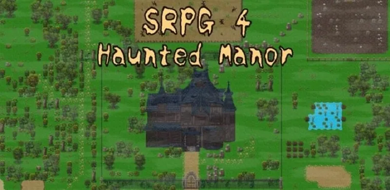 Survival RPG 4 game screen showing the character in a haunted house environment.